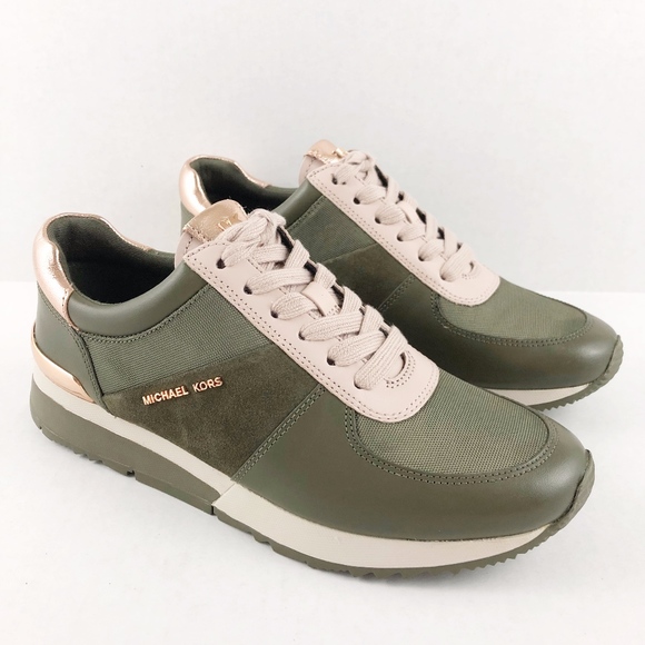 michael kors allie trainer sneakers olive